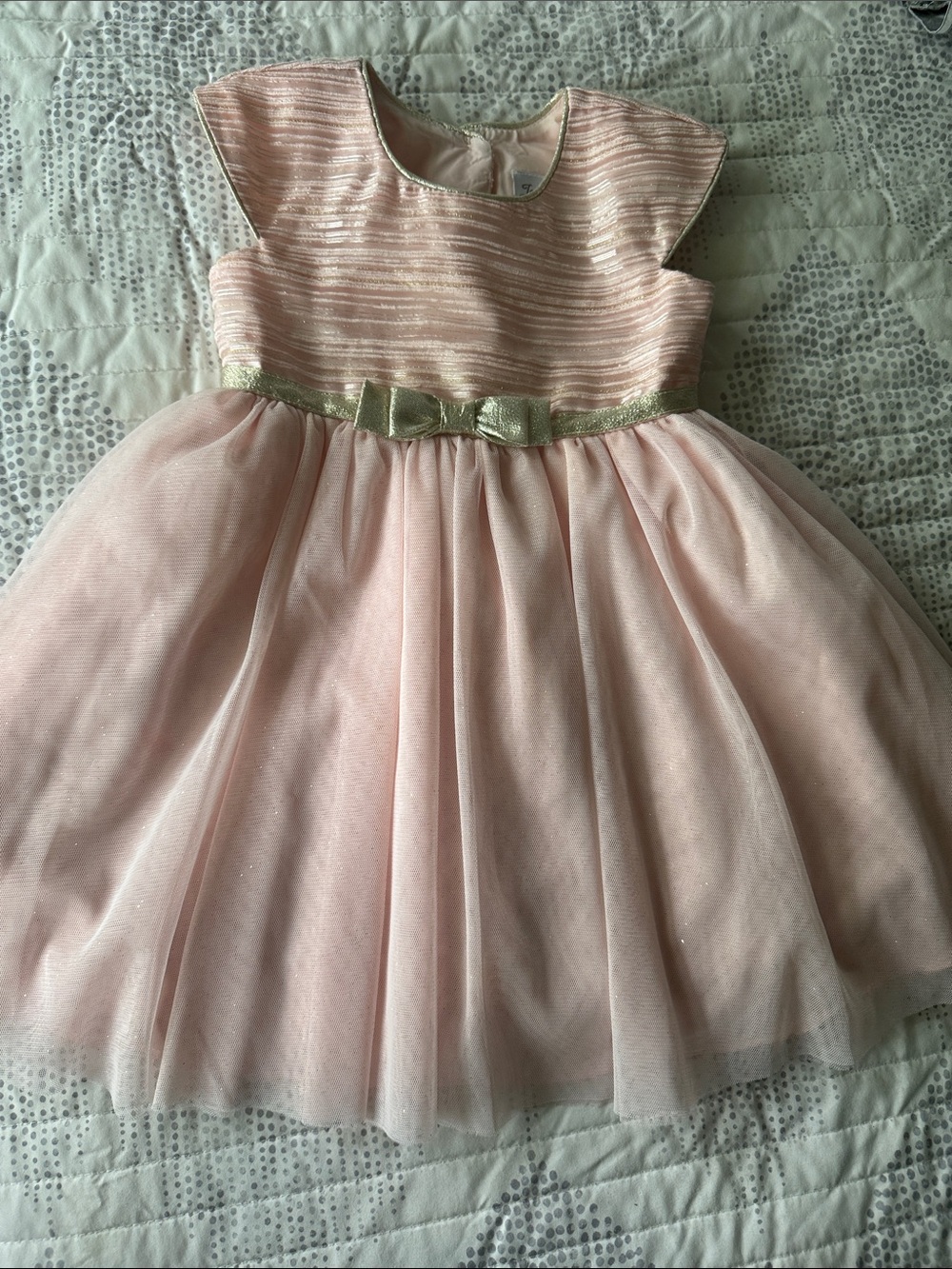 Jona Michelle Pink and Gold Tulle Party Dress